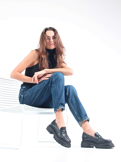 картинка Туфли лоферы ED'ART 175.506'bl. Черный от интернет магазина