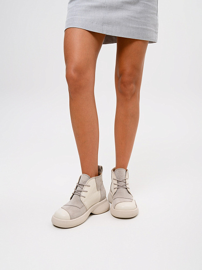 картинка Ботинки  ED'ART 305.927'be. Бежевый стар+каменная замша от интернет магазина