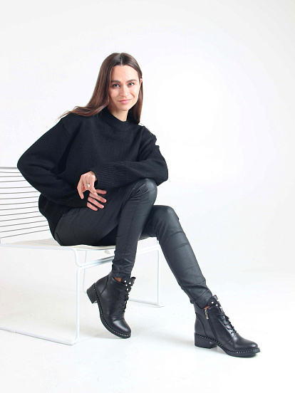 картинка Ботильоны ED'ART 244.vena.black от интернет магазина