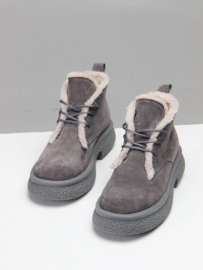 картинка Ботинки ED'ART 308.агата gr. серый замок замша от интернет магазина