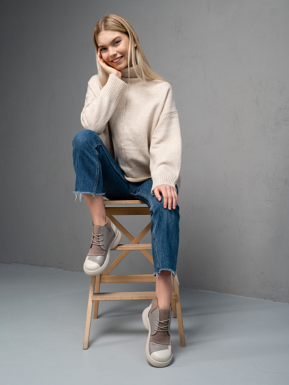 картинка Ботинки  ED'ART 305.927'be. бежевый латте капучино замша от интернет магазина