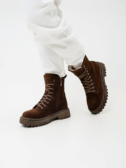 картинка Ботинки ED'ART 327.22511'br.Коричневый замша от интернет магазина