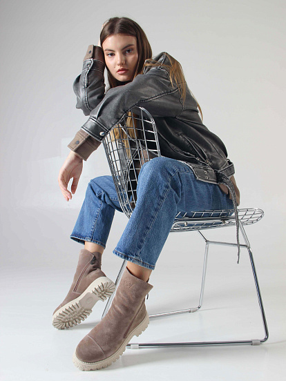 картинка Ботинки ED'ART 233.1541'be. Капучино замша от интернет магазина