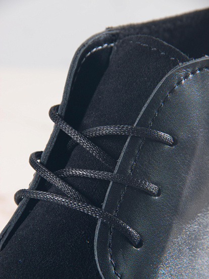 картинка Ботинки  ED'ART 305.927'bl. черный черная замша от интернет магазина