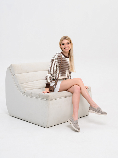 картинка Лоферы туфли ED'ART 176.1593'be. Каменный замша от интернет магазина