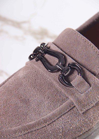 картинка Лоферы туфли ED'ART 172.2614'be. капучино замша от интернет магазина