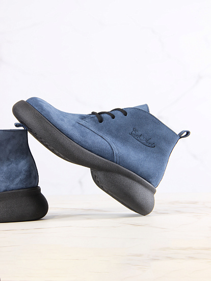 картинка Ботинки  ED'ART 308.927'bl.Синяя замша от интернет магазина