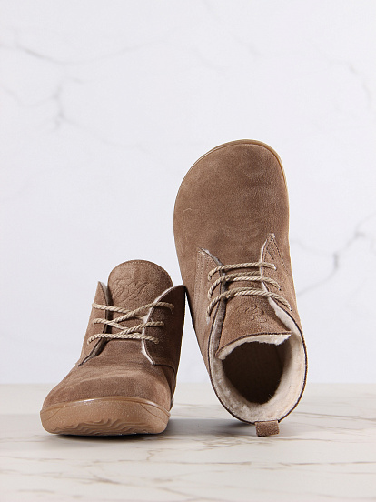 картинка Босоногие ботинки  ED'ART 208.NATA'br.Серо-коричневая замша от интернет магазина