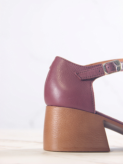картинка Босоножки ED'ART 5033.23663'br. Гнилая вишня+коричневый от интернет магазина