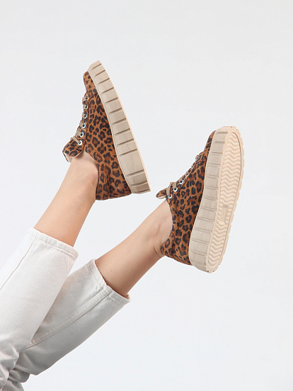 картинка Кеды ED'ART 128.91505'be. коричневый леопард от интернет магазина