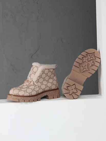 картинка Ботинки ED'ART 307. PODYUM141 'br. бежевый гучи коричневый от интернет магазина