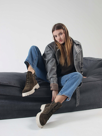 картинка Ботинки ED'ART 228.V.1541'be. Хаки от интернет магазина