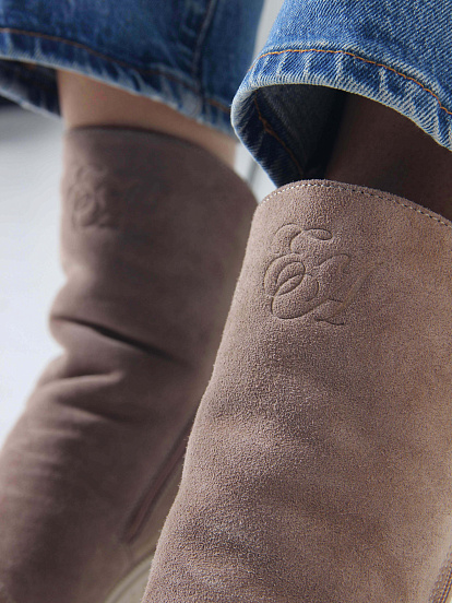 картинка Ботинки ED'ART 233.1541'be. Капучино замша от интернет магазина