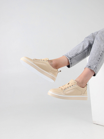 картинка Кеды ED'ART 158.paloma'be/w. Бежевый от интернет магазина