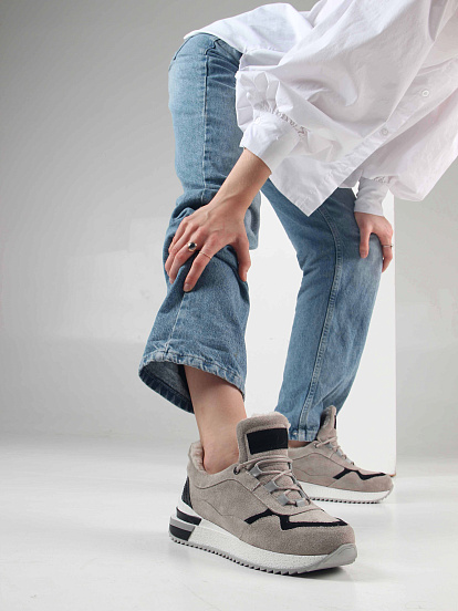 картинка Кроссовки ED'ART 150.mask`gr. каменный замша от интернет магазина