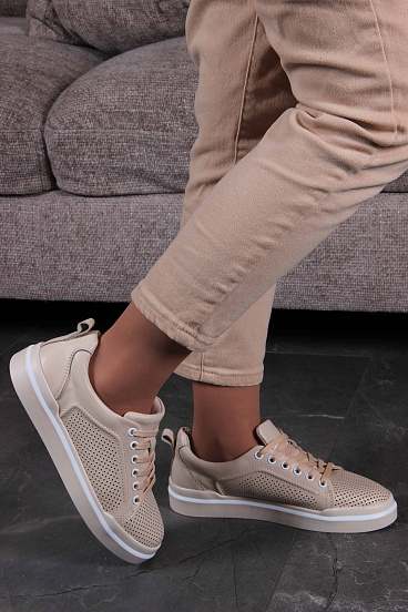 картинка Кеды ED'ART 158.p.paloma'be/w. Бежевый от интернет магазина