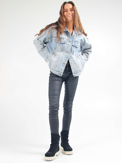 картинка Ботинки ED'ART 233.1541'be. Черный замша от интернет магазина