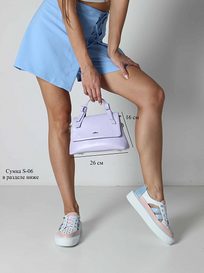 картинка Кроссовки ED'ART 165.P.Lusi23.'w. Белый голубой розовый от интернет магазина