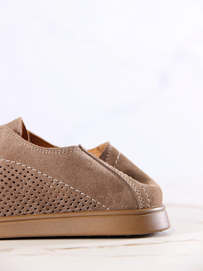 картинка Туфли босоногие  ED'ART 179.Р.асти'br.Серо-коричневая замша от интернет магазина