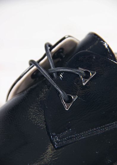 картинка Туфли полуботинки ED'ART 102.1018'bl. Черный наплак от интернет магазина