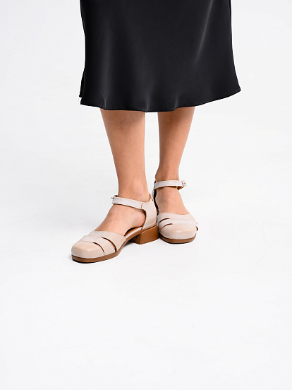 картинка Босоножки ED'ART 3032.25294'br. Вакса пудра+коричневый от интернет магазина