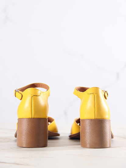 картинка Босоножки ED'ART 5033.23663'be. Желтый+коричневый от интернет магазина