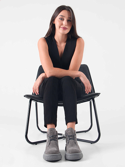 картинка Ботинки ED'ART 308.агата' gr. серый замок замша б от интернет магазина