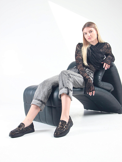 картинка Лоферы лоферы ED'ART 170.2699'bl. Черный грация от интернет магазина