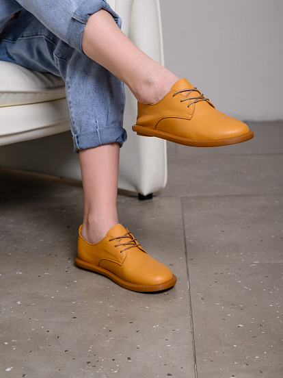 картинка Туфли ED'ART 181.ОКСЕ'br. Лион тыква+коричневый от интернет магазина