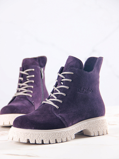 картинка Ботинки ED'ART 228.V.1541'be. сливовая замша от интернет магазина