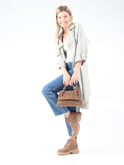 картинка Сумка-клатч ED'ART s06.коричневый леопард от интернет магазина