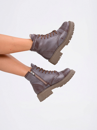 картинка Ботинки ED'ART 319.taskana'ka. Вакса коричневая от интернет магазина