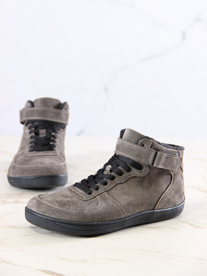 картинка Босоногие ботинки ED'ART 211.NATA'bl.Серый замок замша от интернет магазина