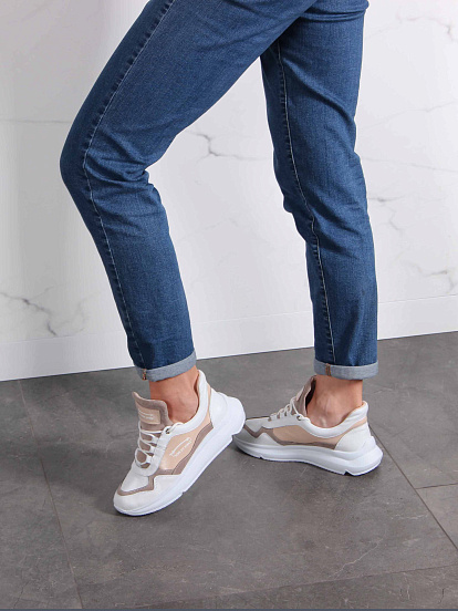 картинка Кроссовки ED'ART 150.236143w.белый-бежевый Rр от интернет магазина