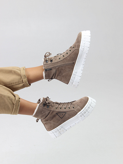 картинка Ботинки ED'ART 216.212131'w. коричневый капучино замша от интернет магазина