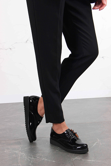 картинка Туфли полуботинки ED'ART 102.man'bl. Черный-лак от интернет магазина