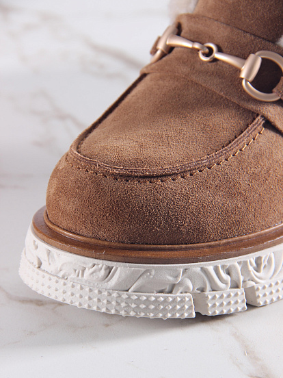 картинка Ботинки ED'ART 307. PODYUM141 'be.светло коричневый замша от интернет магазина