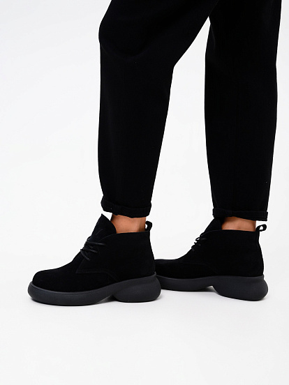 картинка Ботинки  ED'ART 308.927'bl.Черный замша от интернет магазина
