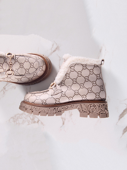 картинка Ботинки ED'ART 307. PODYUM141 'br. бежевый гучи коричневый от интернет магазина