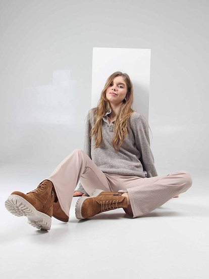 картинка Ботинки ED'ART 338.1541'be. светло-коричневый замша от интернет магазина