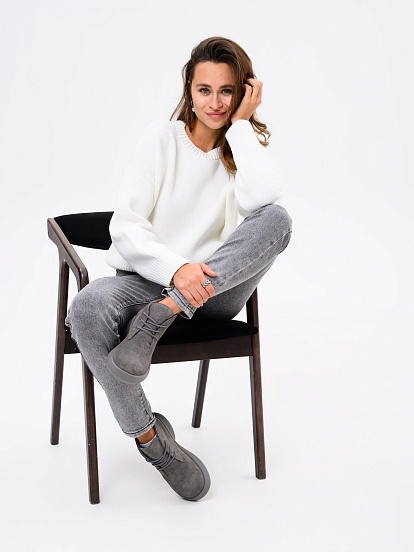 картинка Ботинки  ED'ART 308.927'gr. серый замок замша+серый от интернет магазина