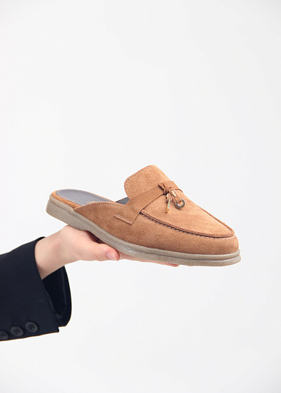 картинка Мюли ED'ART 1070.2614'be. светло коричневая замша от интернет магазина