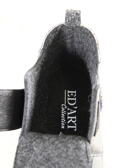 картинка Босоногие ботинки  ED'ART 206.NATA'bl.Черная кожа+черный джангл от интернет магазина