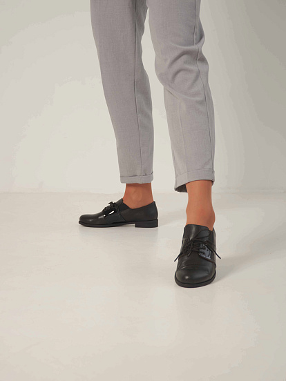 картинка Туфли полуботинки ED'ART 111.madonna'gv. Черный лак от интернет магазина