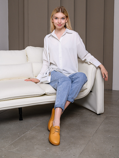 картинка Туфли ED'ART 181.ОКСЕ'br. Лион тыква+коричневый от интернет магазина