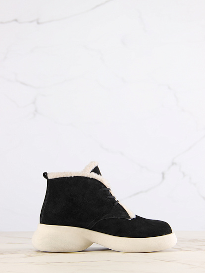 картинка Ботинки  ED'ART 308.927'bе.Черный замша+бежевый от интернет магазина
