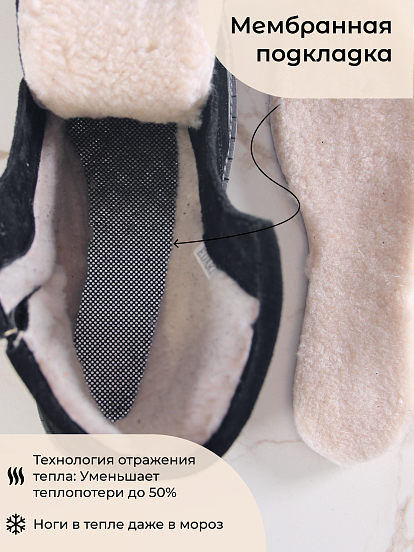 картинка Ботинки ED'ART 319.22511'gr. Черный замша от интернет магазина