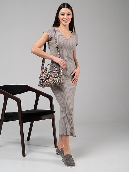 картинка Сумка-клатч ED'ART s06.бежевый леопард от интернет магазина