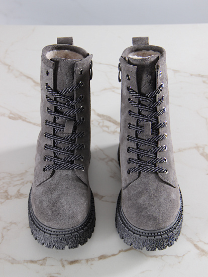 картинка Ботинки ED'ART 327.22511'gr.Серый замок замша от интернет магазина