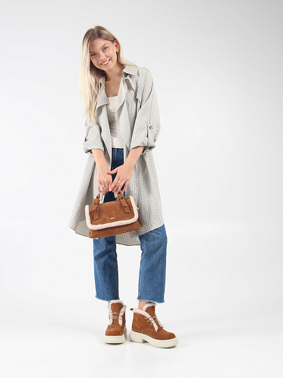 картинка Ботинки ED'ART 308.агата'w. светло коричневый замша от интернет магазина